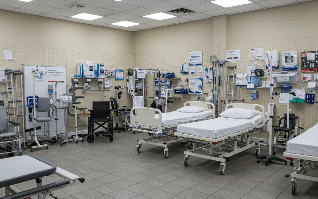 Healthcare staff operating diagnostic equipment in an Ontario clinic, highlighting property and equipment insurance for medical and health service operations.